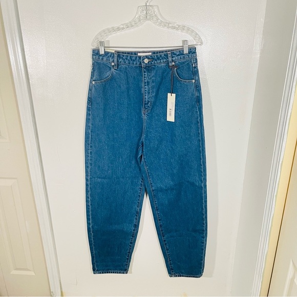 NEW ROLLA'S Genie Jean Ashley Blue High Rise 80s Style Balloon Leg Rigid Denim - Picture 2 of 9